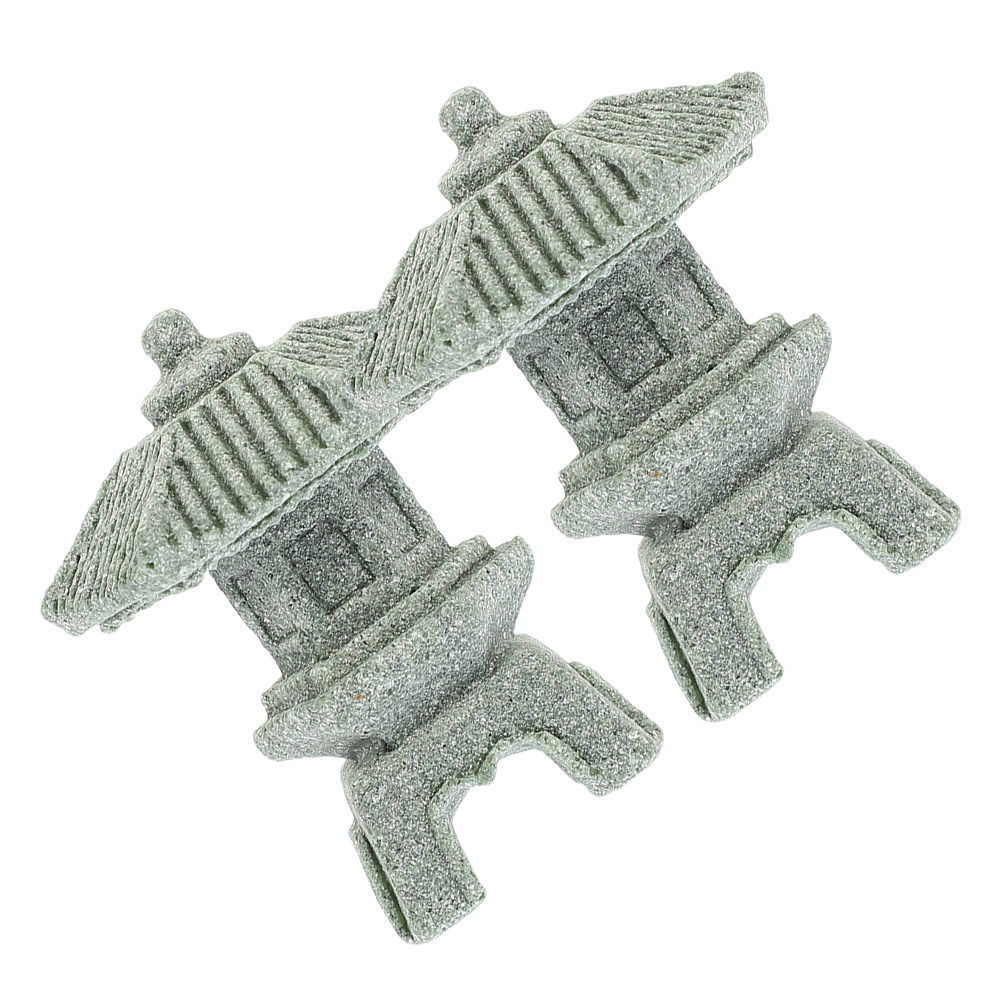 Bonsai Garden Indoor - 2Pcs Stone Mini Pagoda Lantern Statue