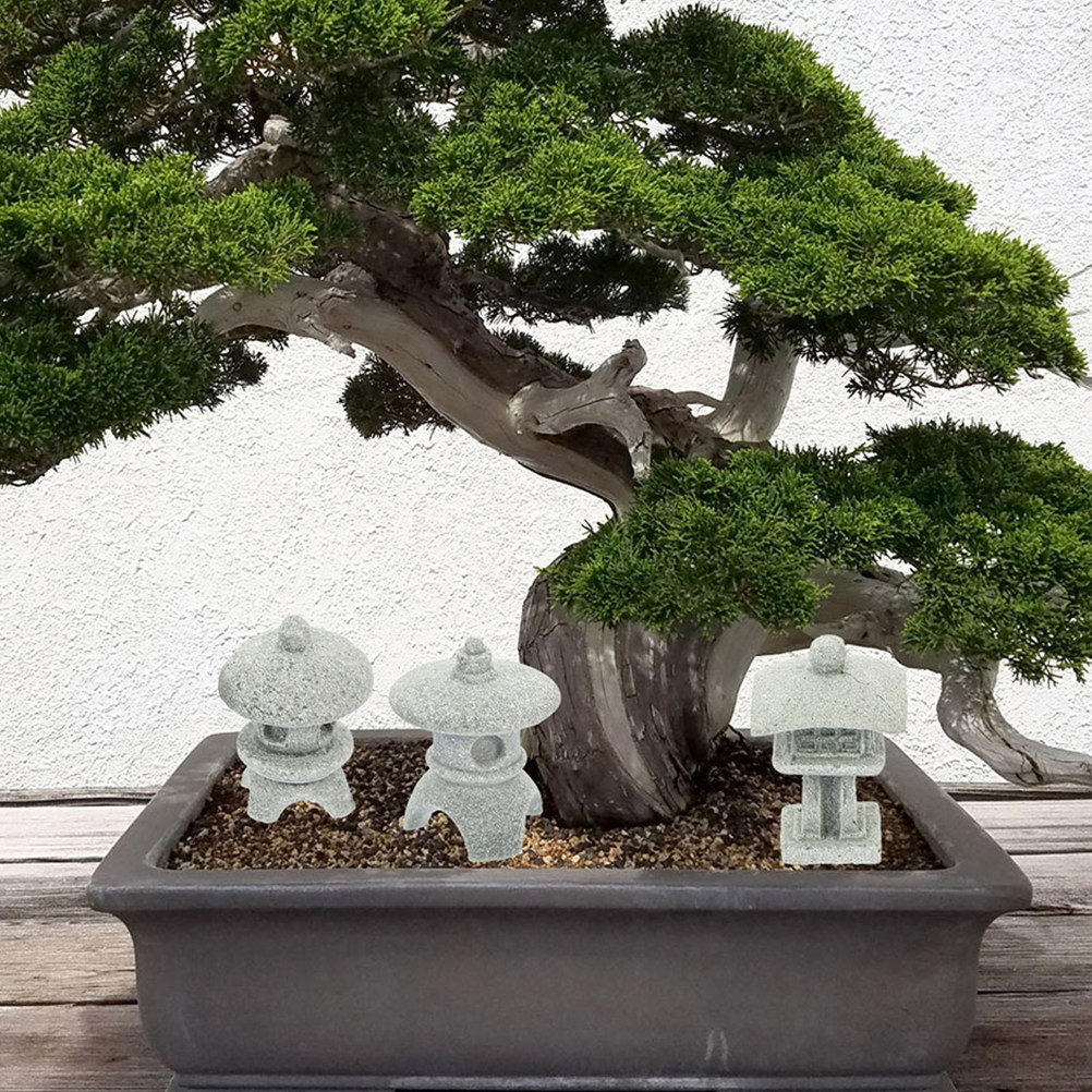 Bonsai Garden Indoor - 6Pcs Sandstone Pagoda Garden Statue Bonsai