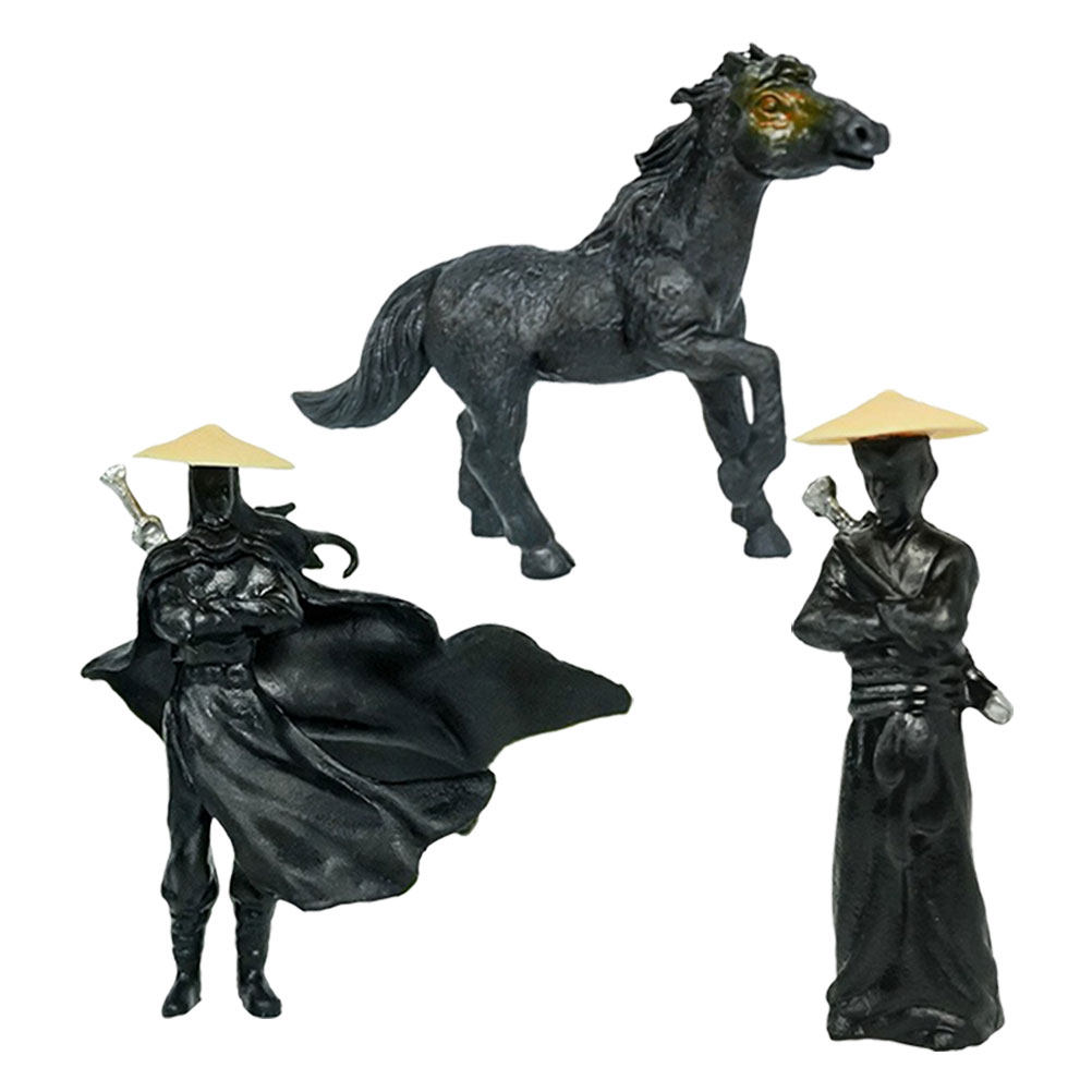 Bonsai Zen Garden Set - 3Pcs Ancient Chinese Knight Statue Set