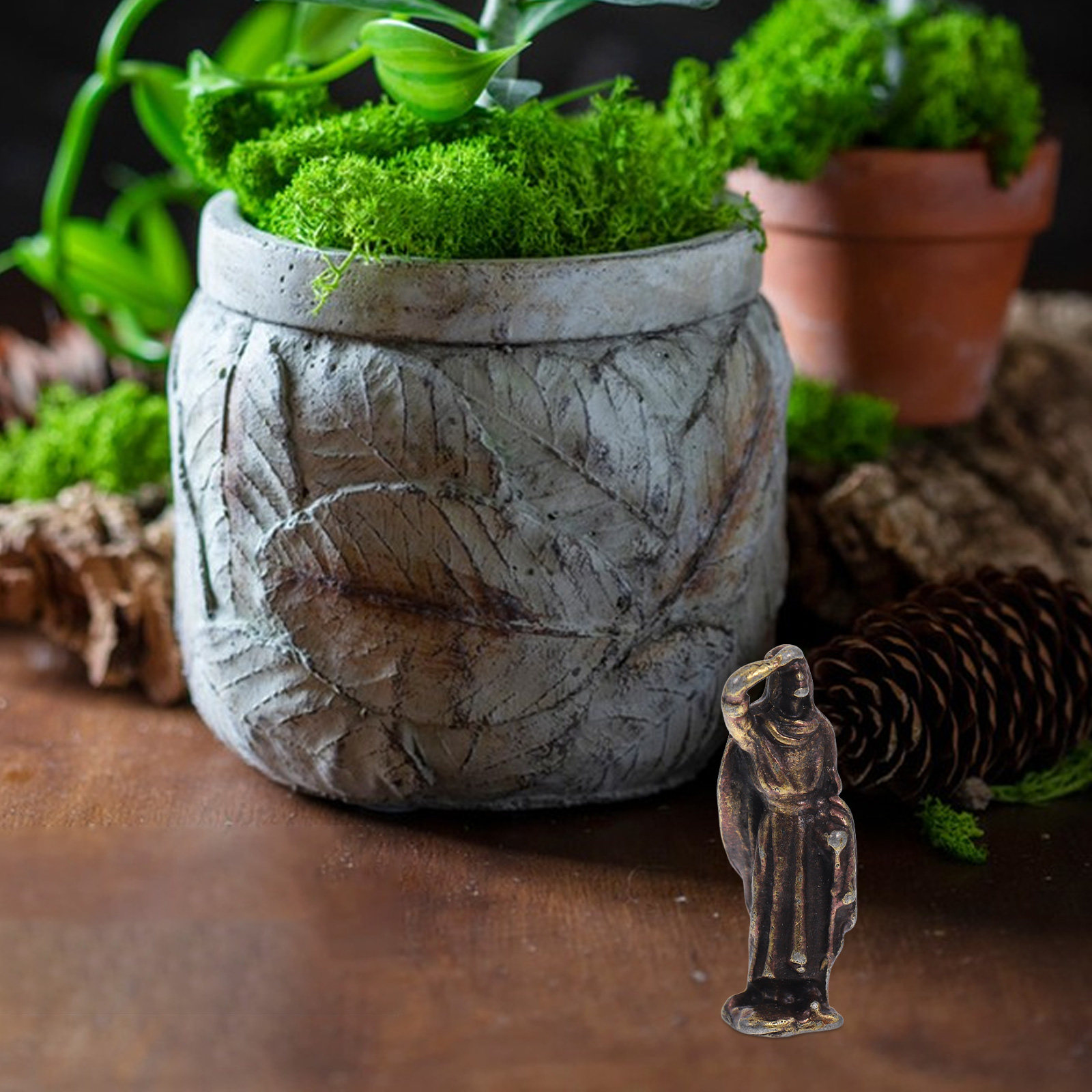 Bonsai Garden Layout - Micro Landscape Ancient Figure Statue Mini