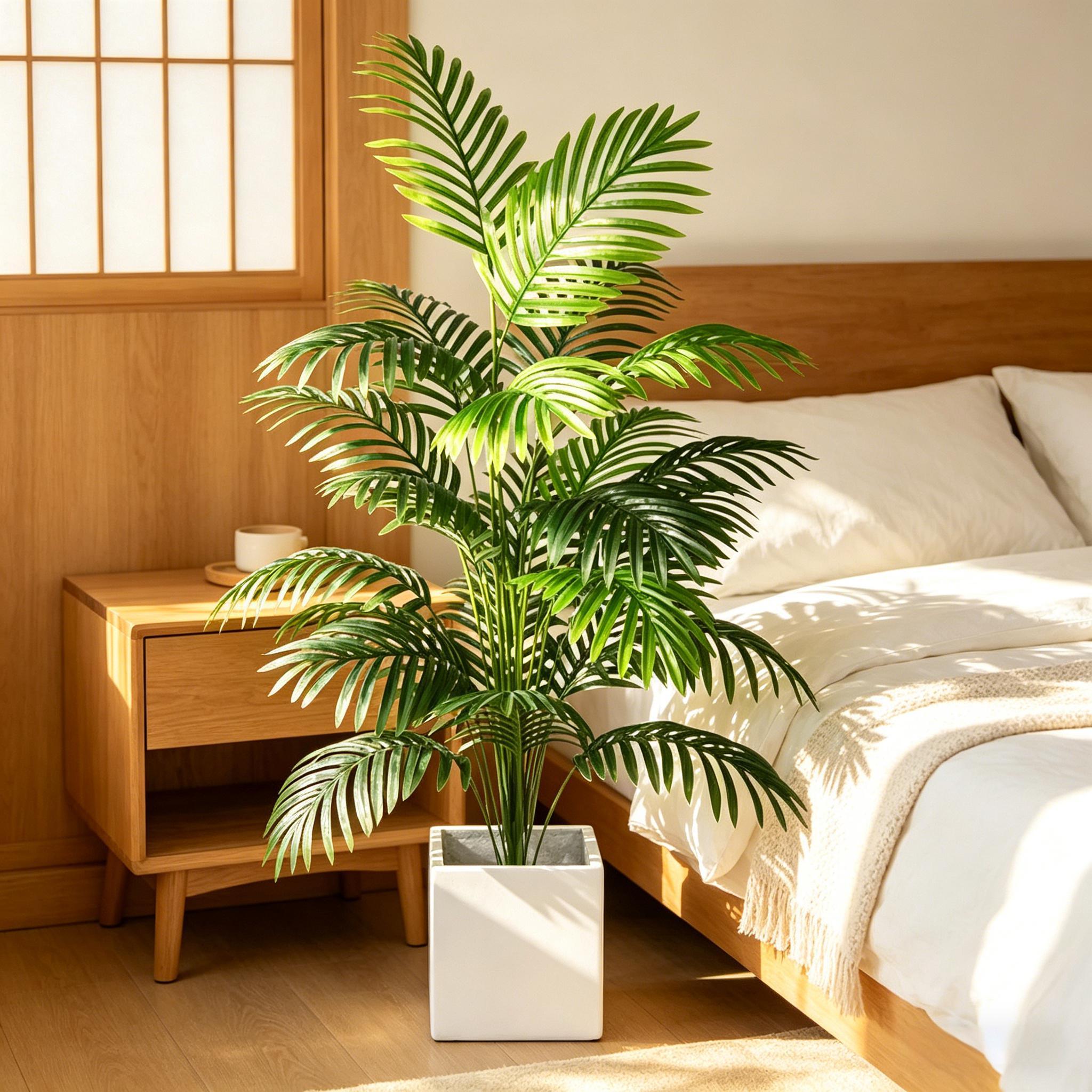 Plastic Green Fake Areca Palm  - Bonsai Garden Indoor review and price