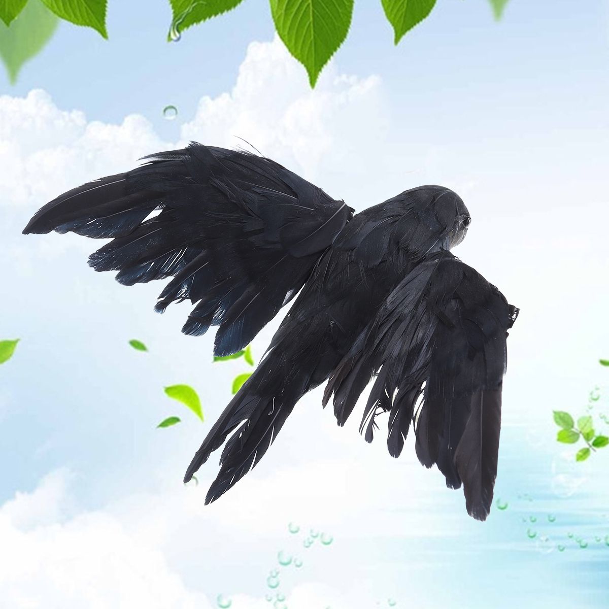 1 pc Artificial Crow Props Bla - Bonsai Garden Indoor review and price