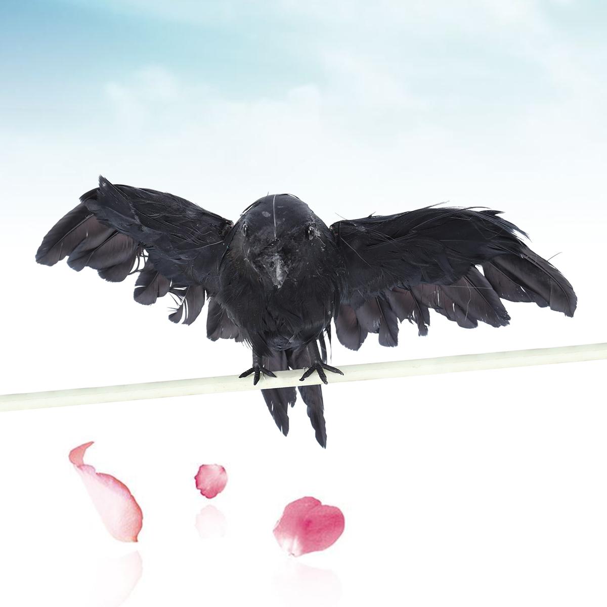 1 pc Artificial Crow Props Bla - Bonsai Garden Indoor review and price