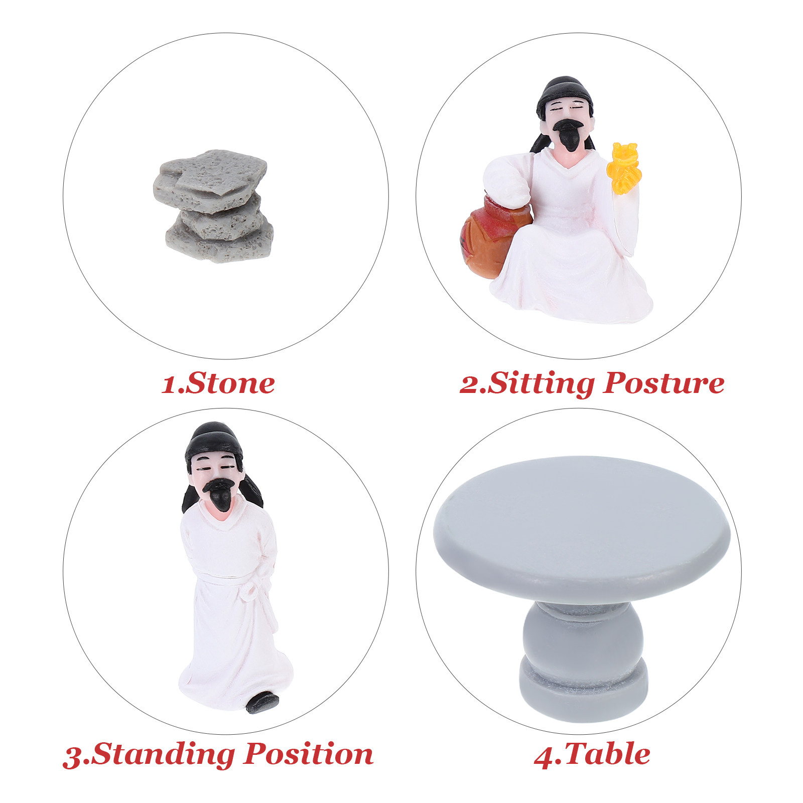 4Pcs Table and Chairs Set with - Bonsai Zen Garden Set review and price