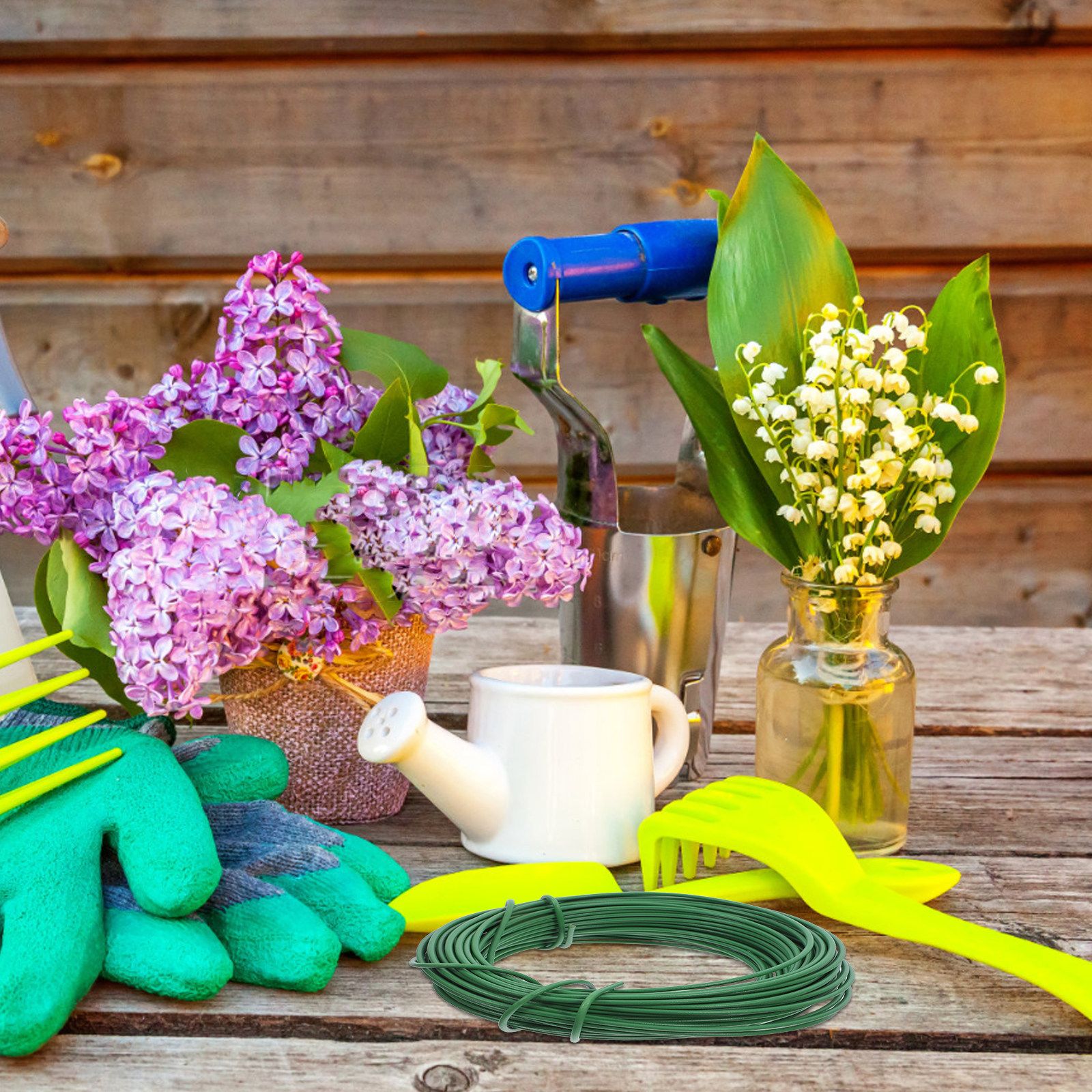 Green Floral Wire Stems Plasti - Bonsai Garden Indoor review and price