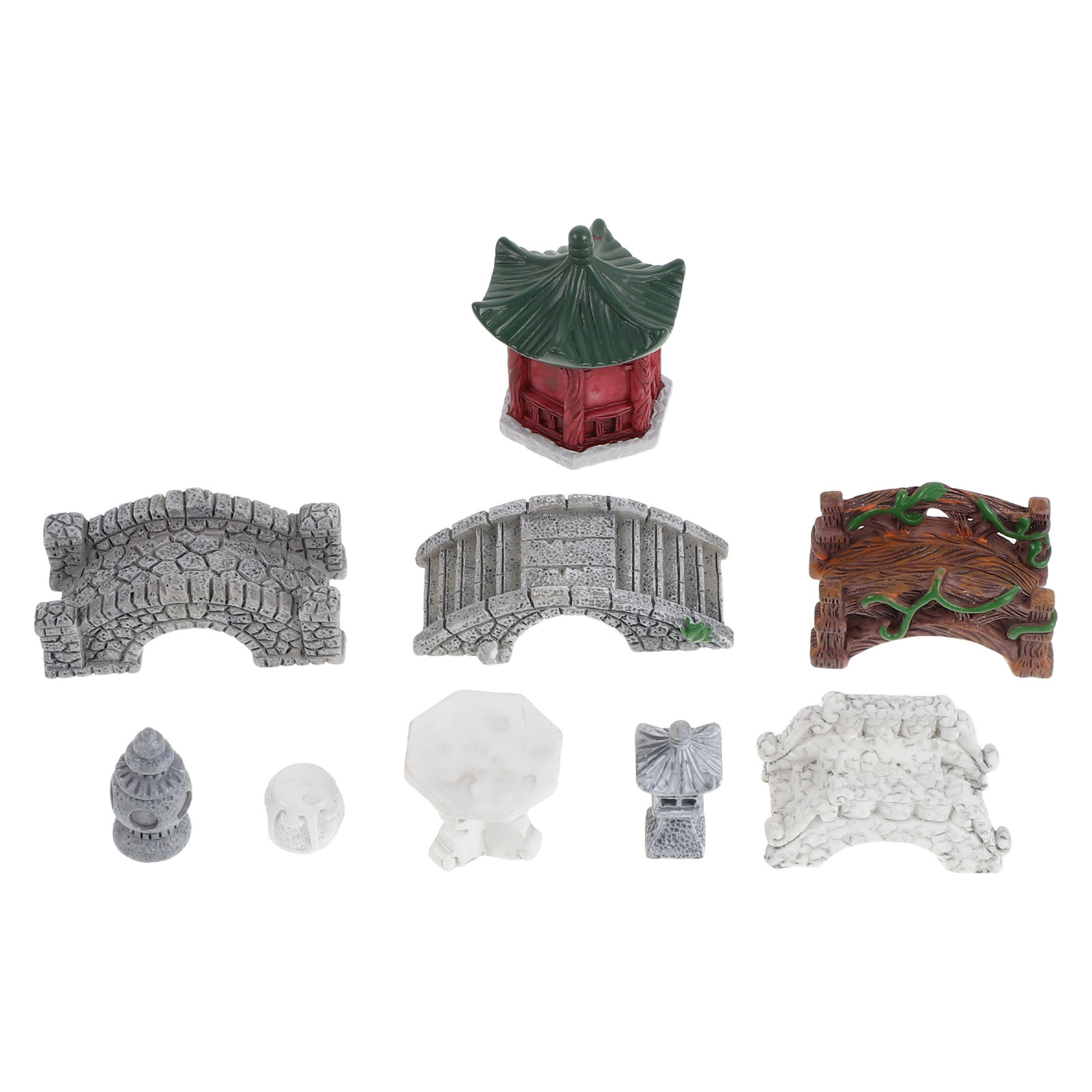 10Pcs Miniature Garden Ornamen - Bonsai Zen Garden Set review and price
