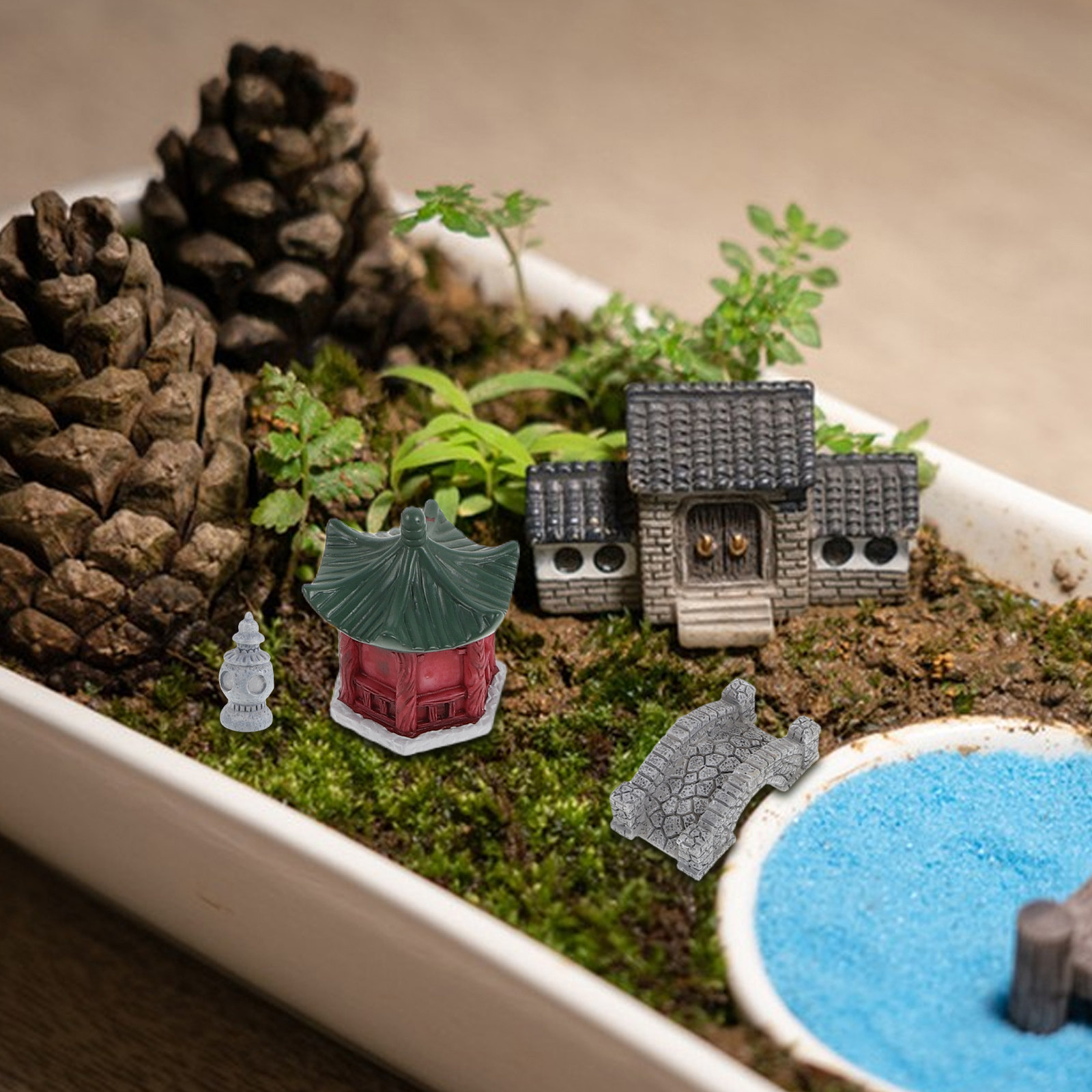 10Pcs Miniature Garden Ornamen - Bonsai Zen Garden Set review and price