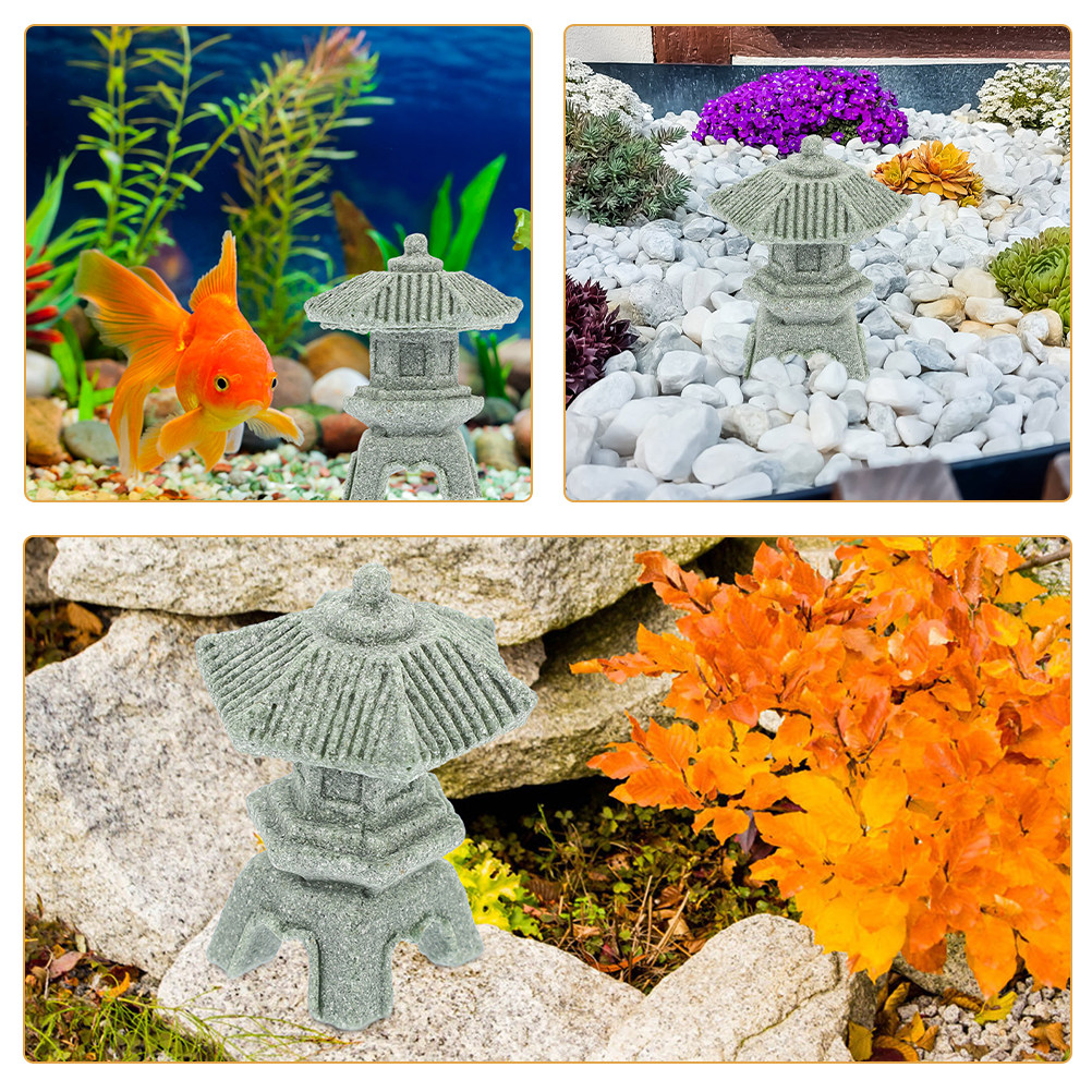 2Pcs Stone Mini Pagoda Lantern - Bonsai Garden Indoor review and price