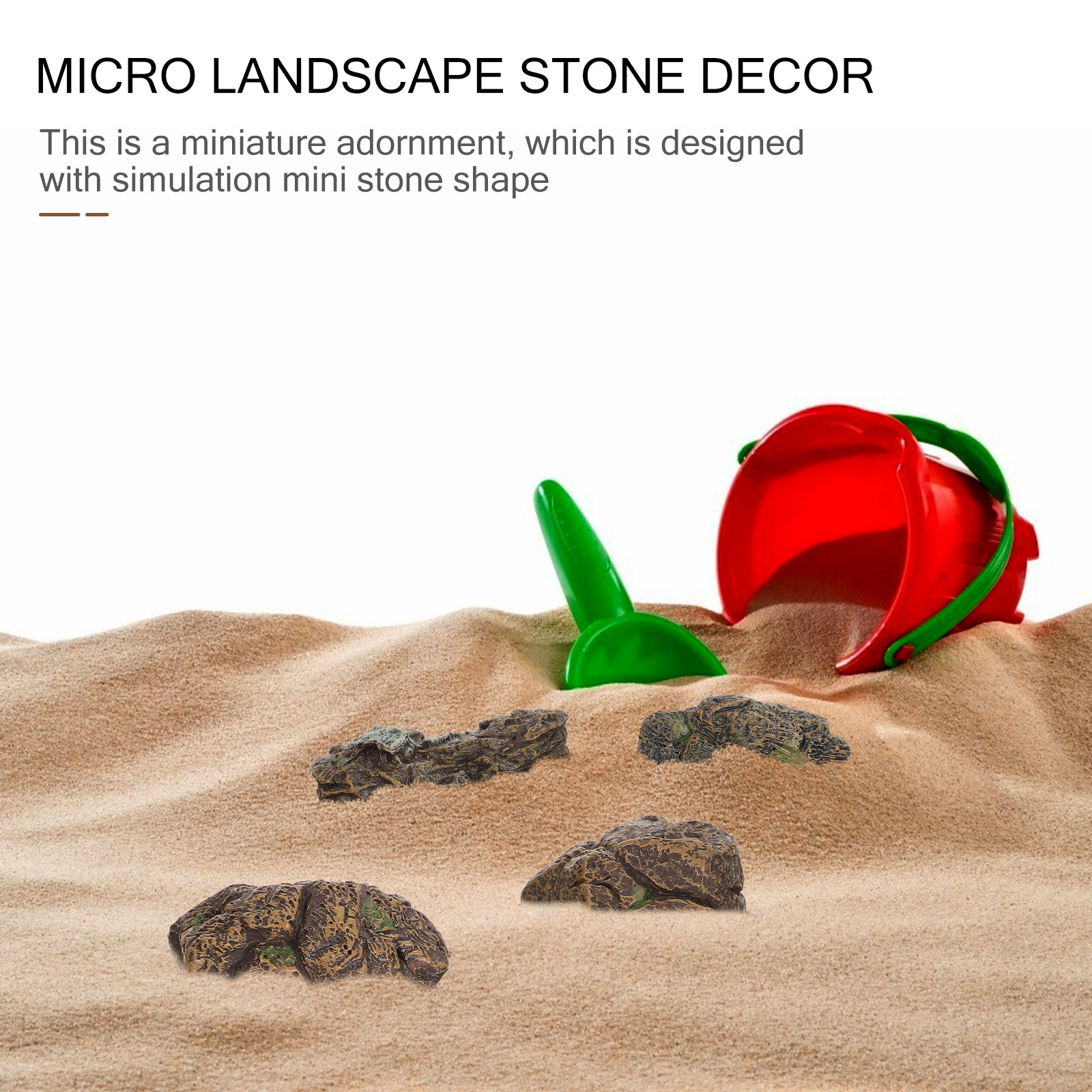 4Pcs Non Fade Realistic Miniat - Bonsai Garden With Sand review and price