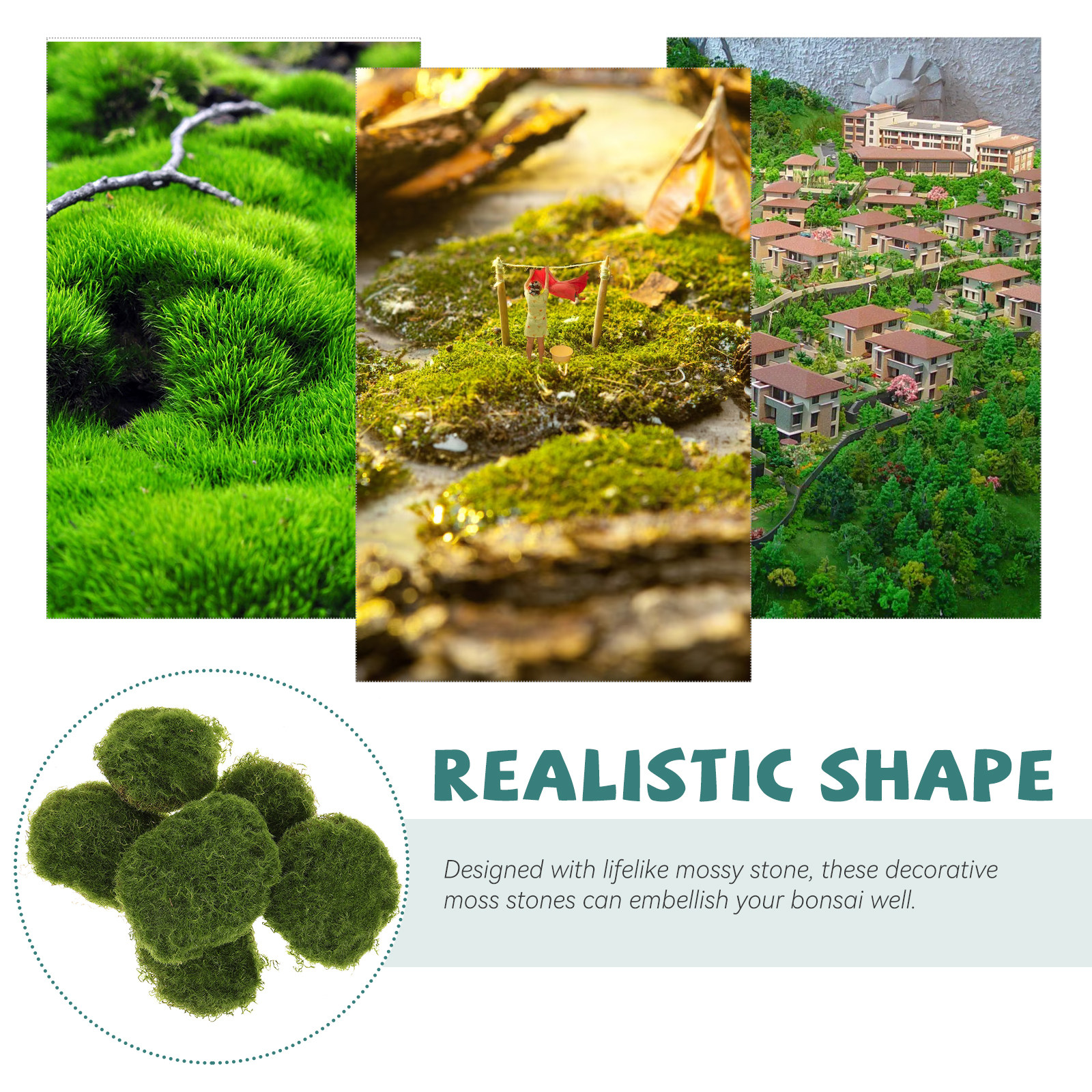 6Pcs Lifelike Artificial Moss  - Bonsai Garden Layout review and price