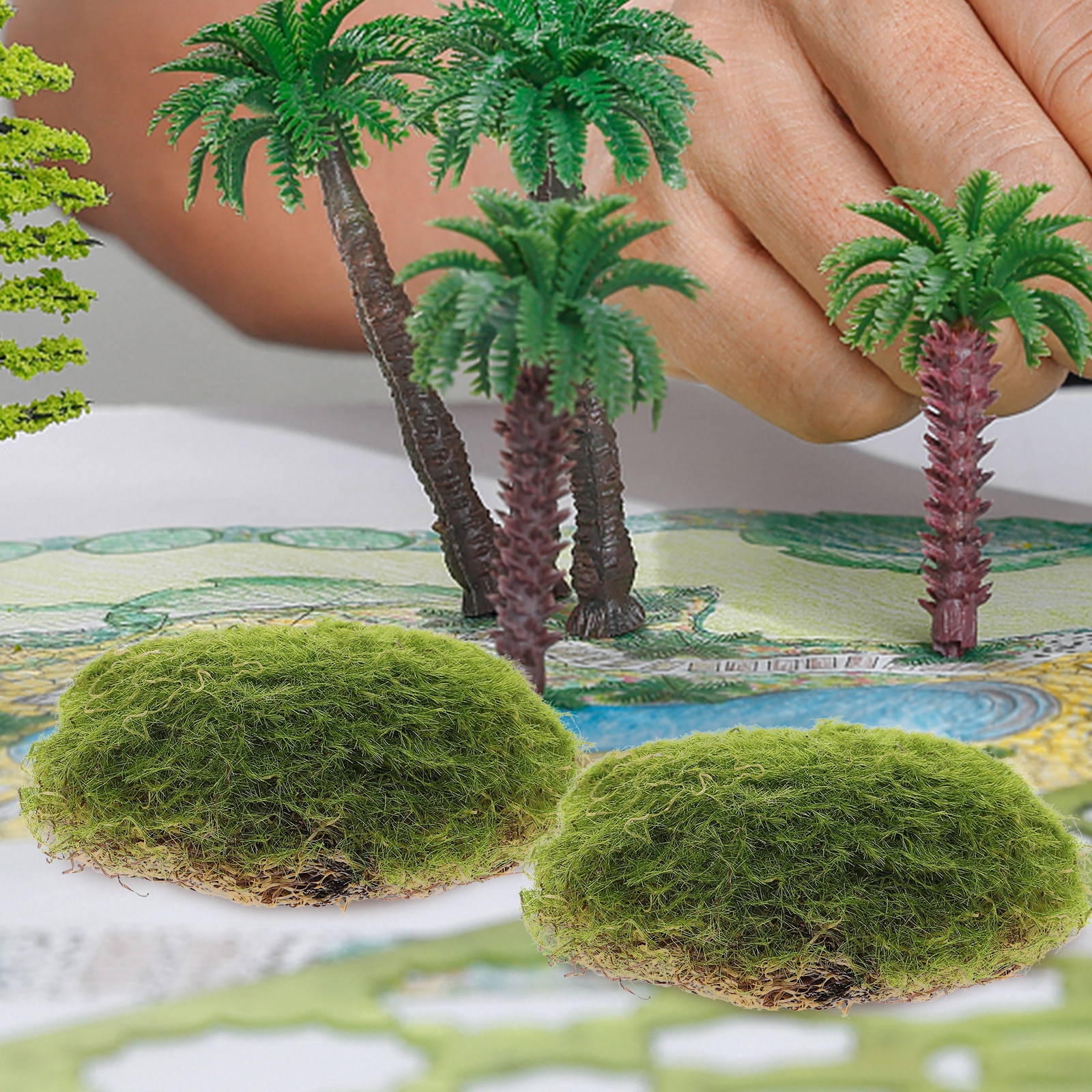 6Pcs Lifelike Artificial Moss  - Bonsai Garden Layout review and price