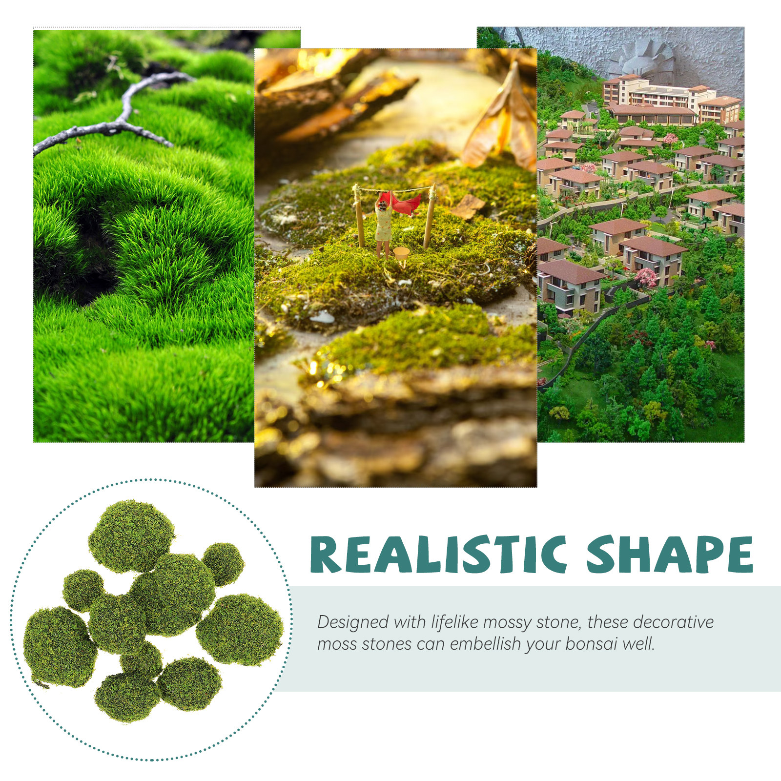 12Pcs Artificial Mossy Stone R - Bonsai Garden Layout review and price
