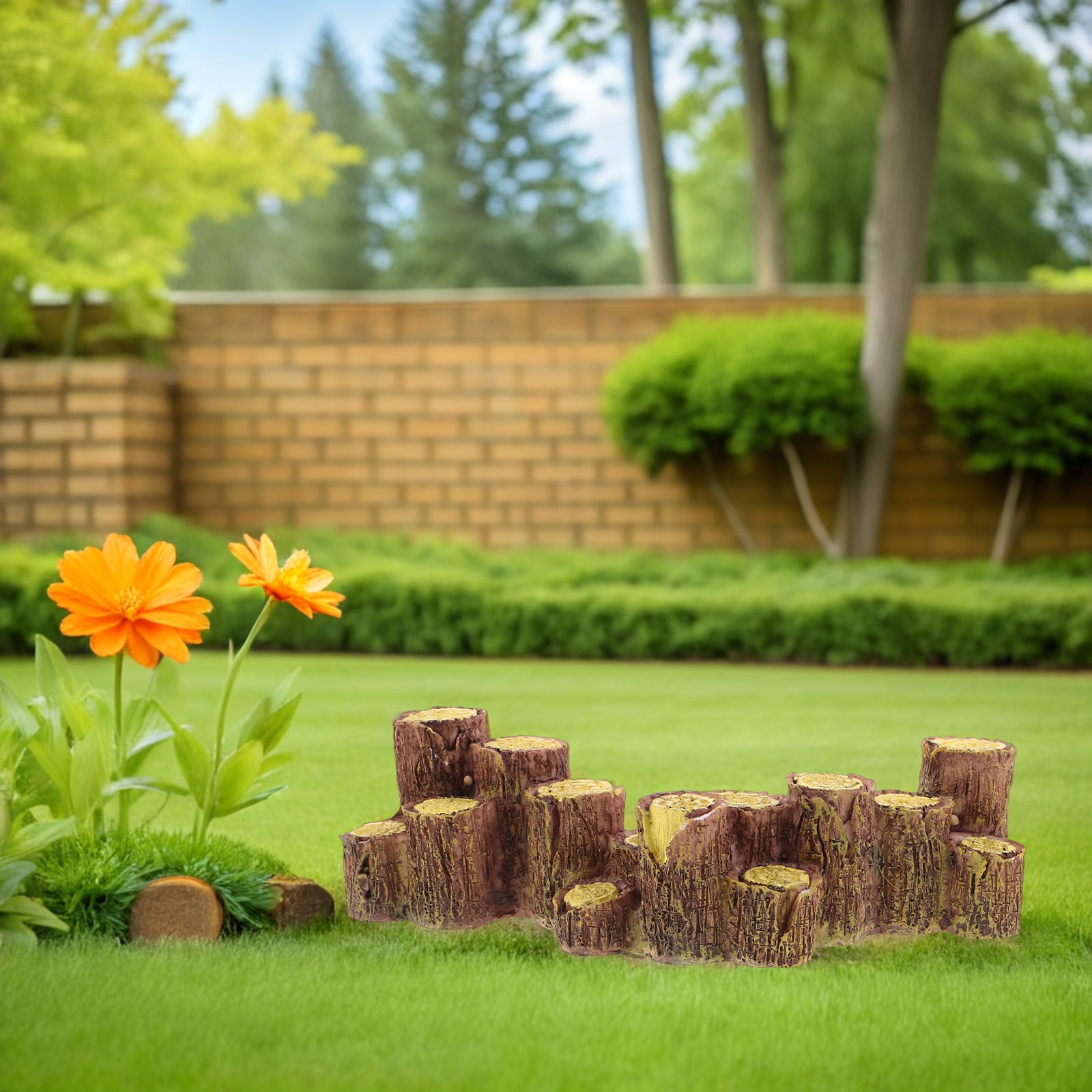 3Pcs Resin Tree Stump Micro La - Bonsai Garden With Sand review and price