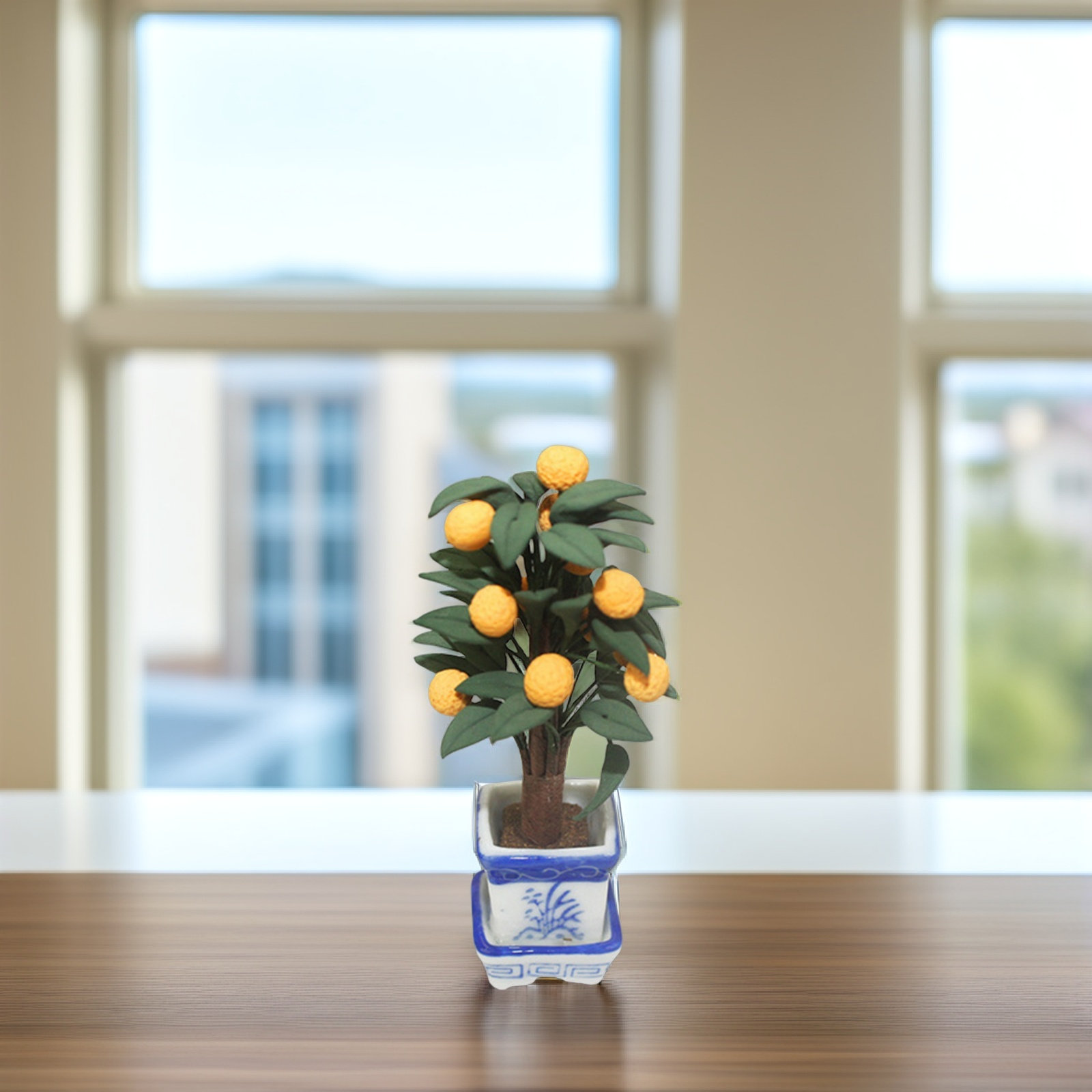 Mini Orange Potted Plant Decor - Bonsai Garden Layout review and price