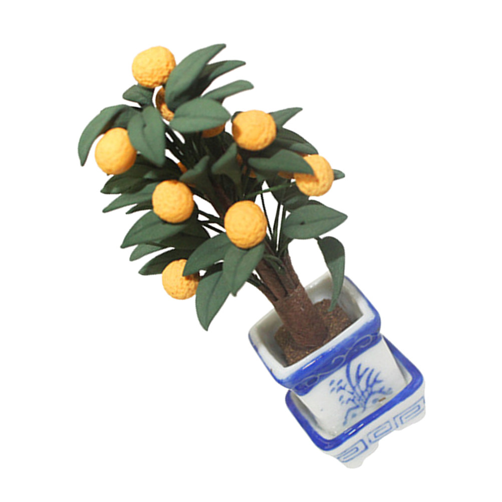 Mini Orange Potted Plant Decor - Bonsai Garden Layout review and price