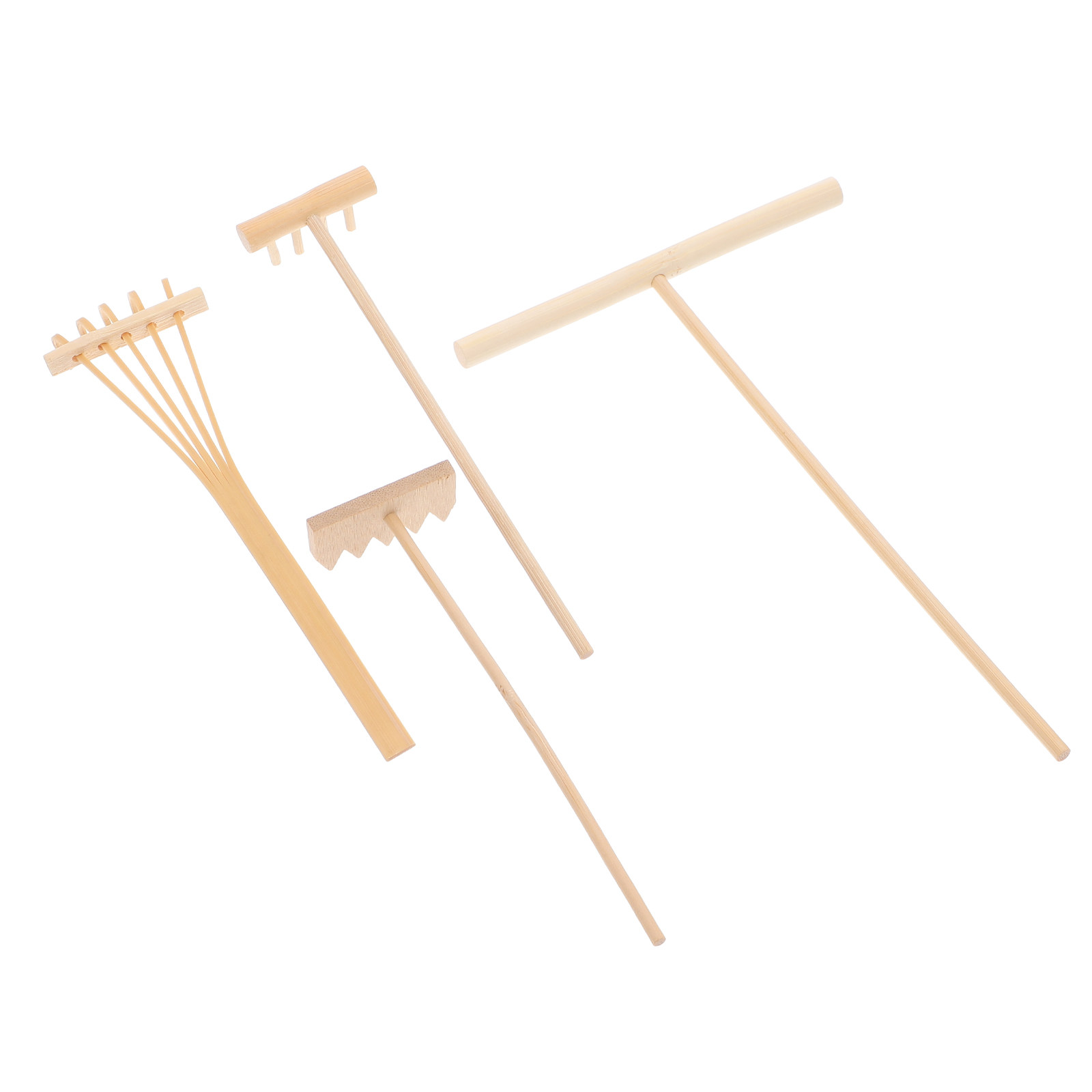 4Pcs Bamboo Rake Mini Size Gar - Bonsai Garden With Sand review and price