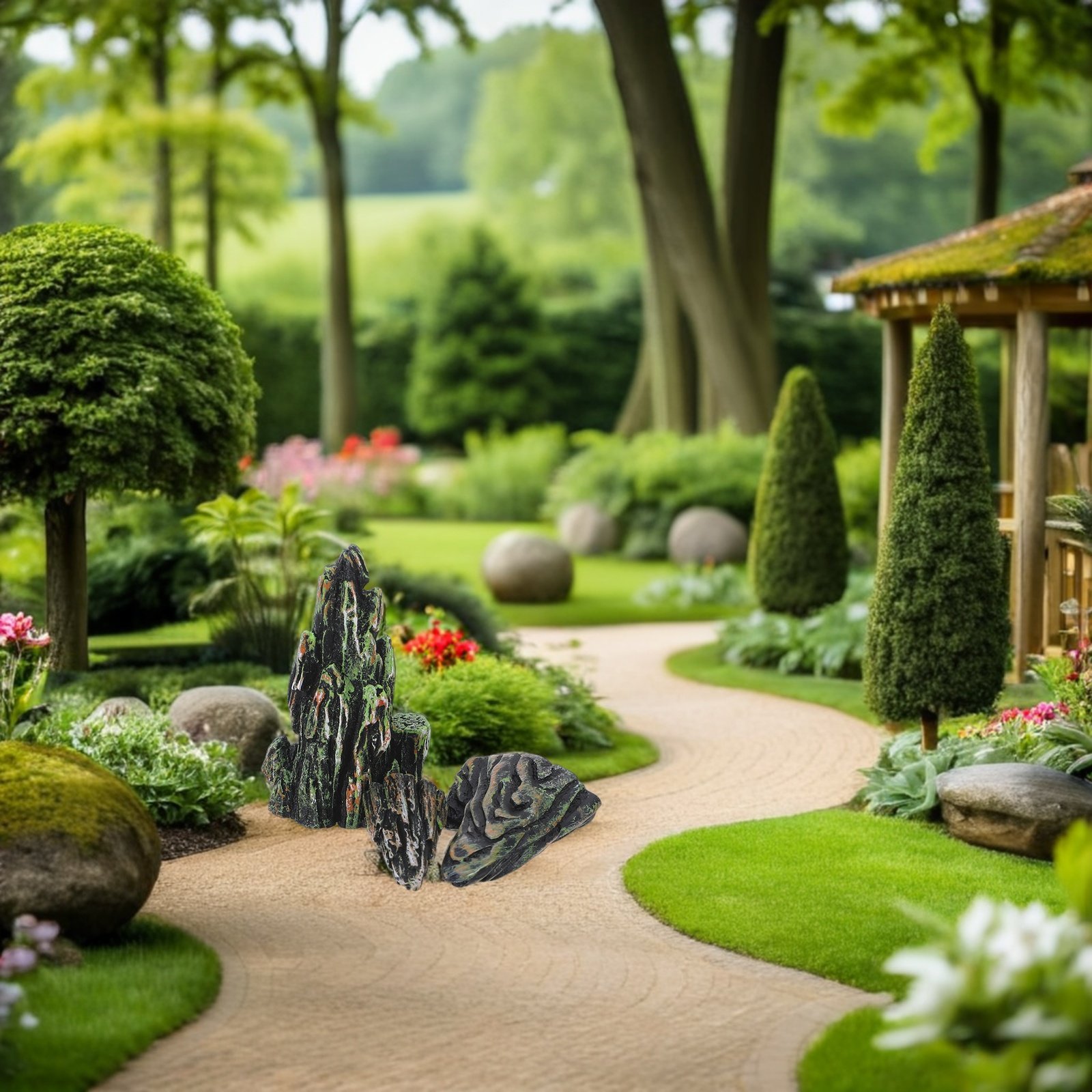 3pcs Mini Rockery Artificial R - Bonsai Garden With Sand review and price