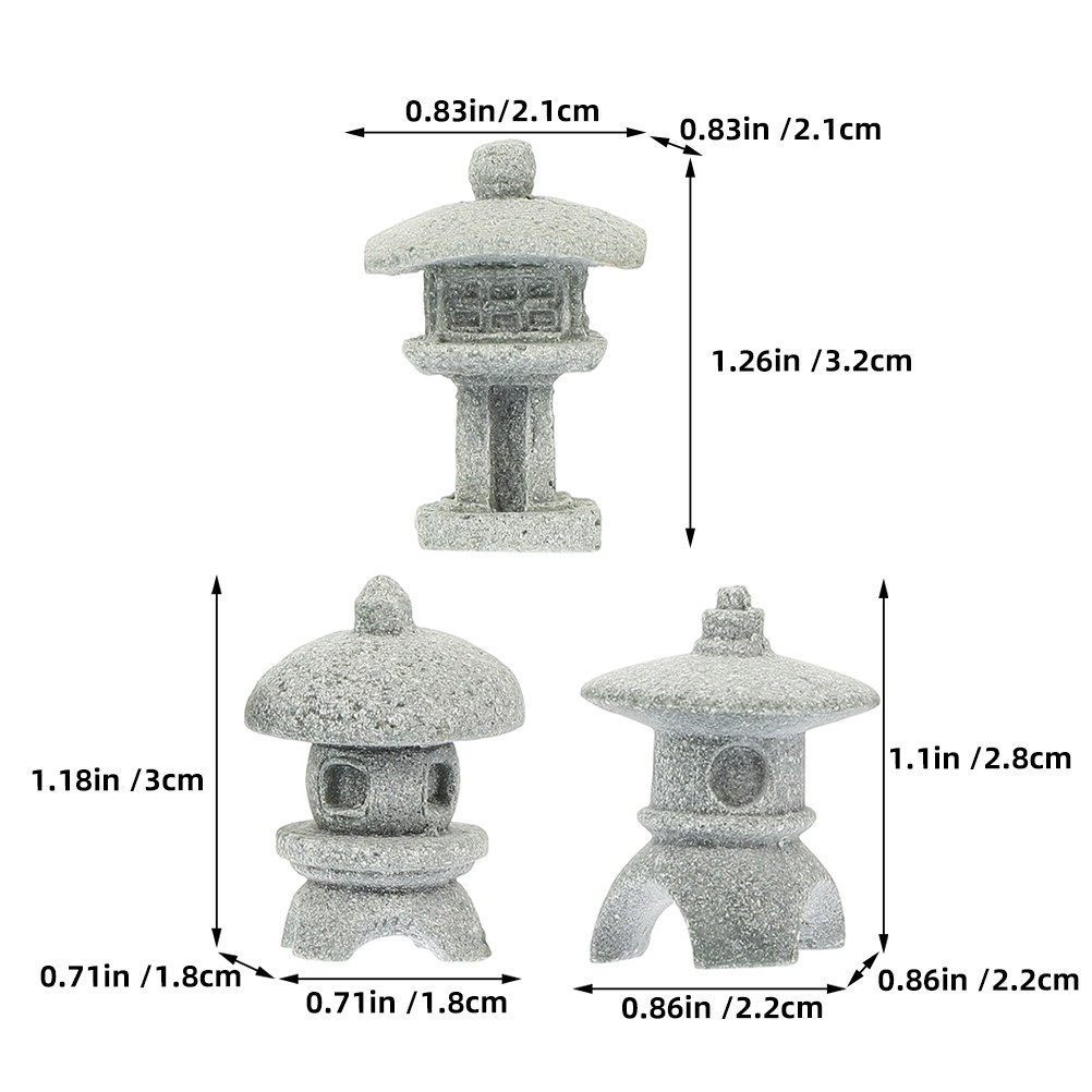 6Pcs Sandstone Pagoda Garden S - Bonsai Garden Indoor review and price
