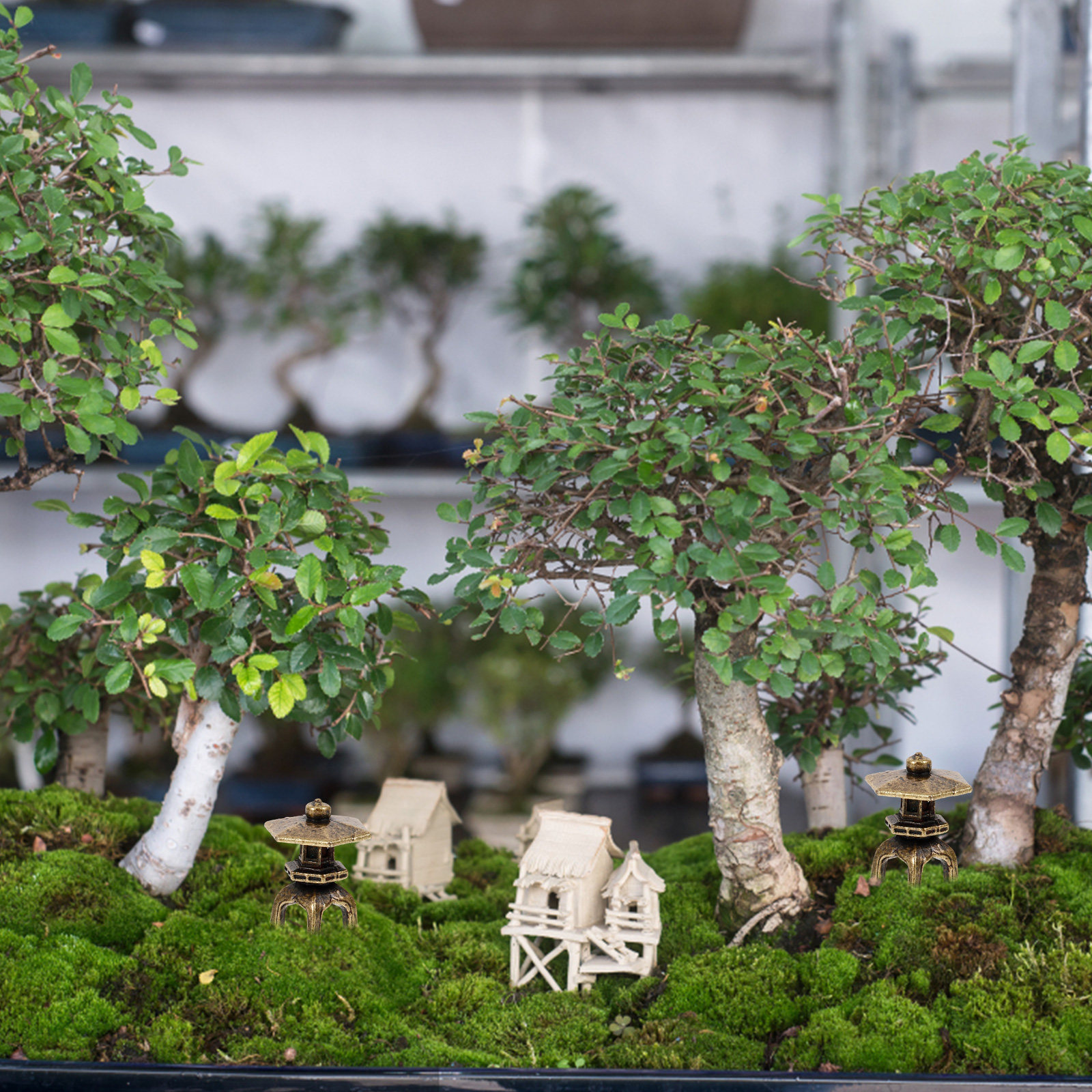 Miniature Pavilion Statue Copp - Bonsai Garden Indoor review and price