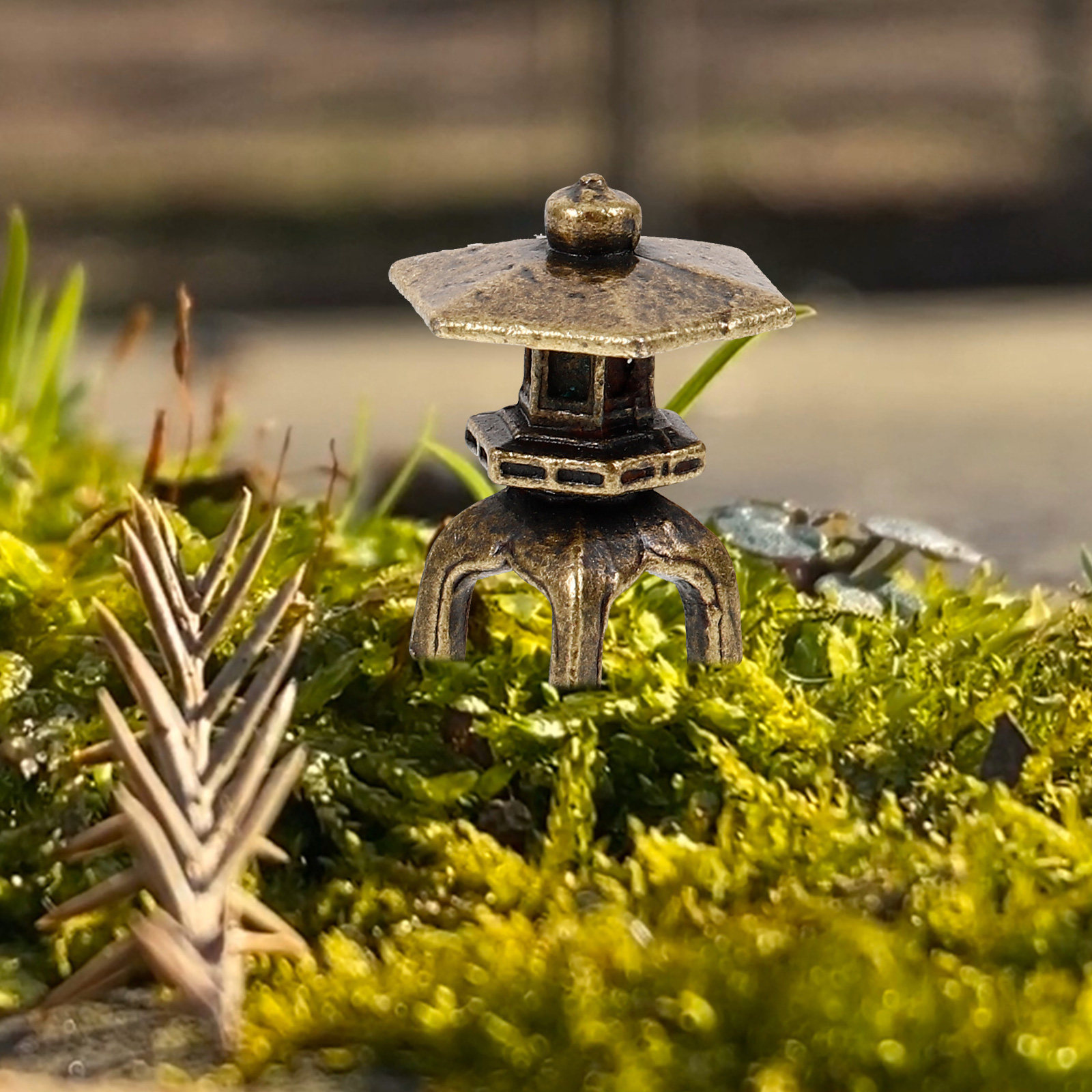 Miniature Pavilion Statue Copp - Bonsai Garden Indoor review and price