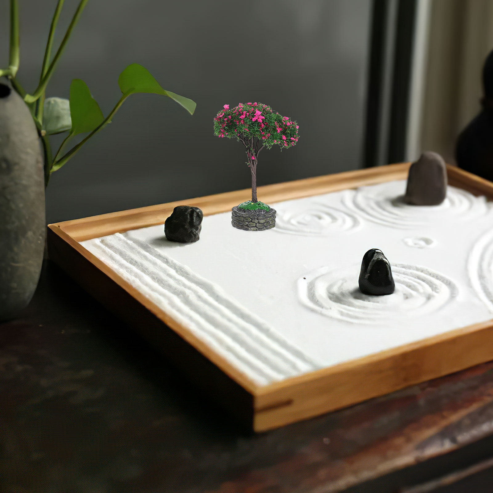 4Pcs Miniature Garden Trees Re - Bonsai Garden Layout review and price