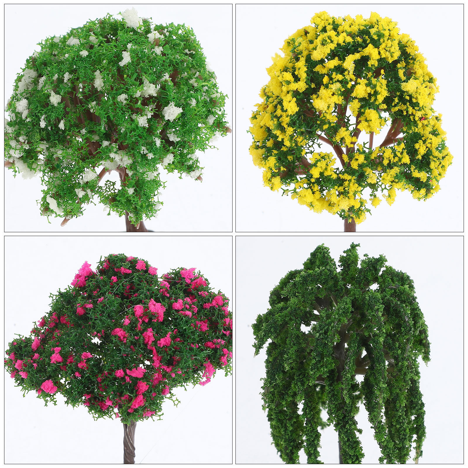4Pcs Miniature Garden Trees Re - Bonsai Garden Layout review and price