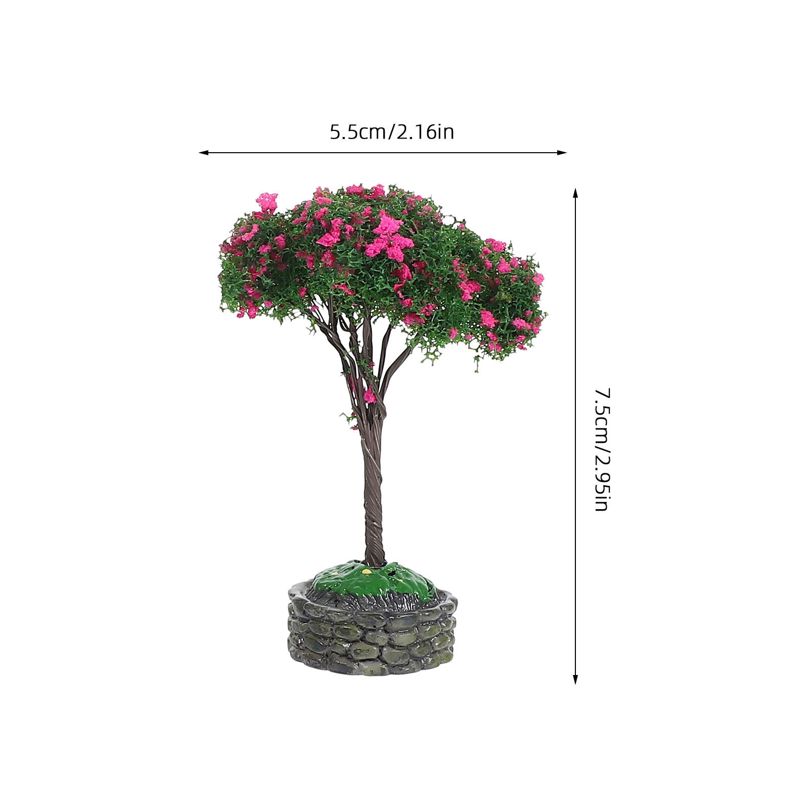 4Pcs Miniature Garden Trees Re - Bonsai Garden Layout review and price