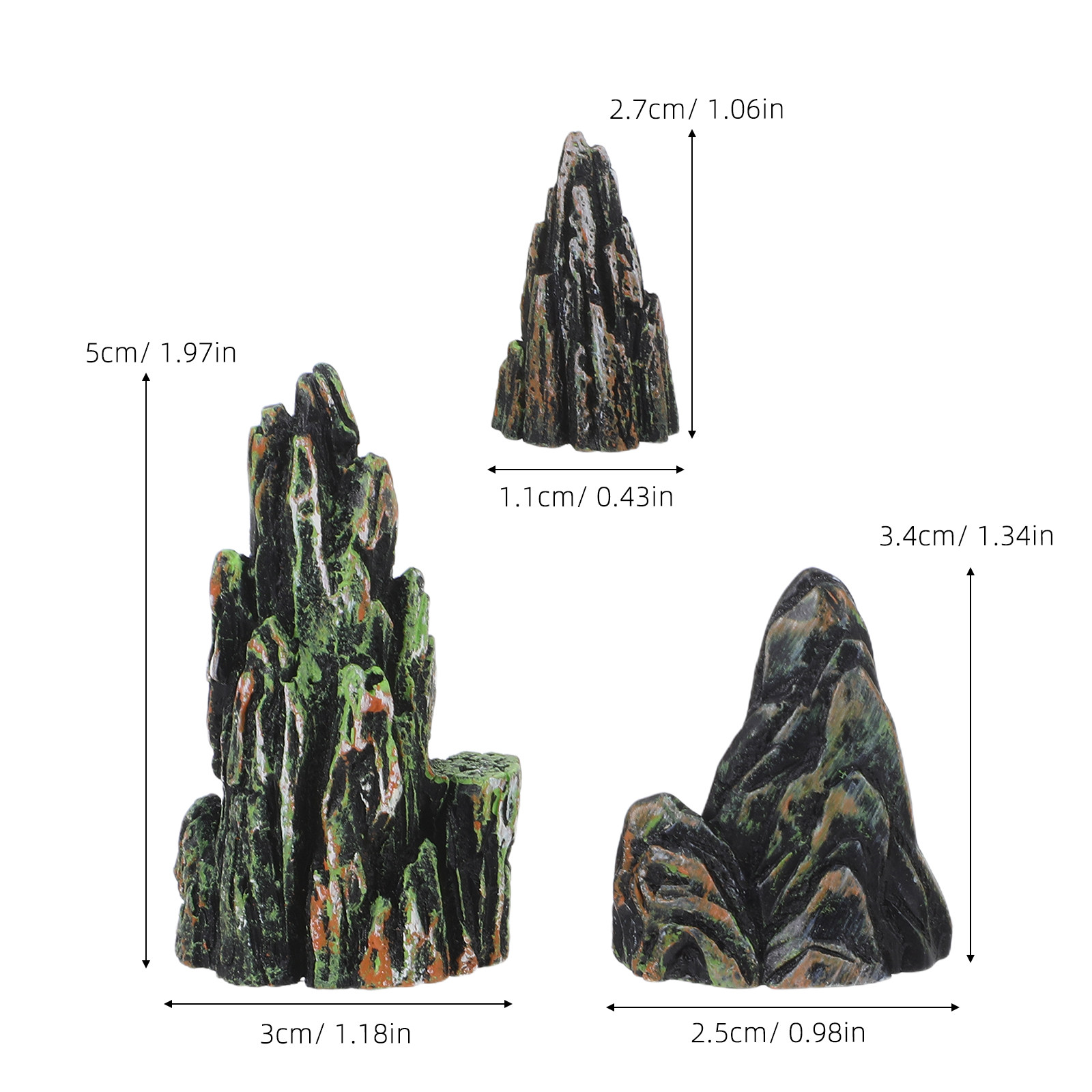 3Pcs Resin Miniature Rockery S - Bonsai Zen Garden Set review and price