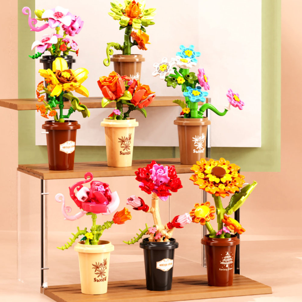 MOC Romantic Garden Flower Suc - Bonsai Garden Lego Set review and price