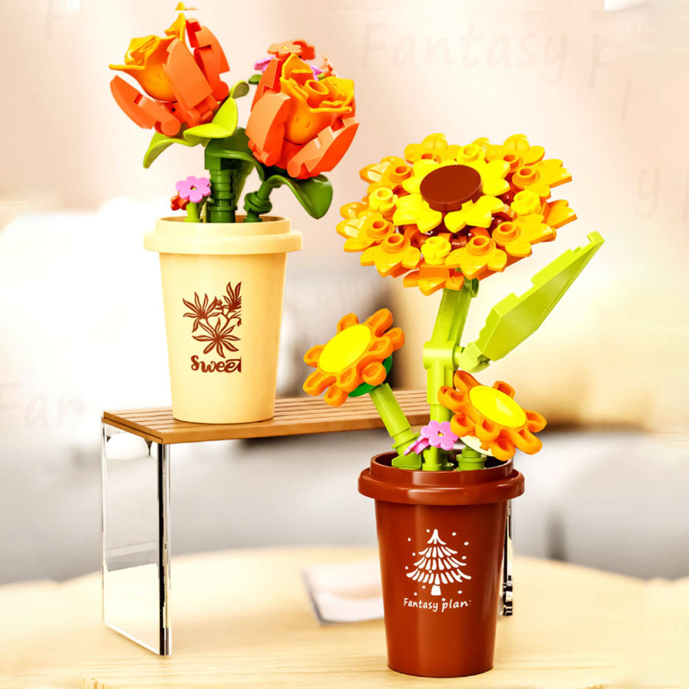 MOC Romantic Garden Flower Suc - Bonsai Garden Lego Set review and price