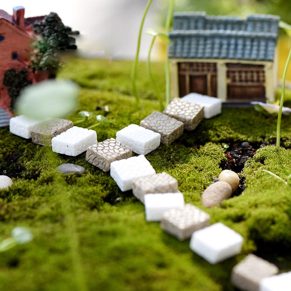 20Pcs Mini Step Statue Resin M - Bonsai Garden Layout review and price