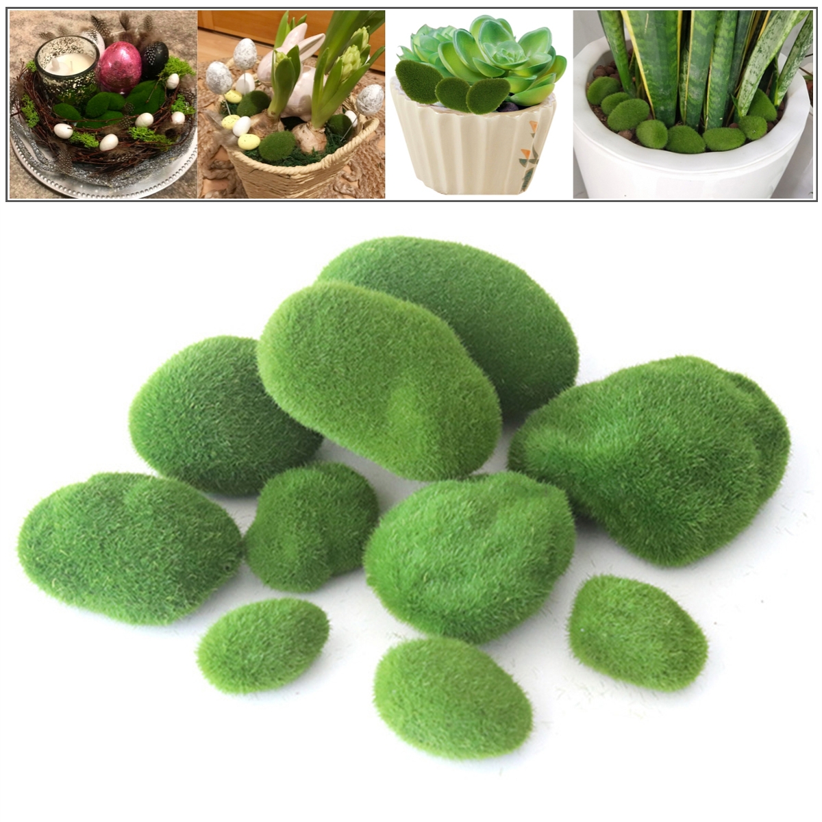 Simulation Moss Hair Stone Flo - Bonsai Garden Layout review and price