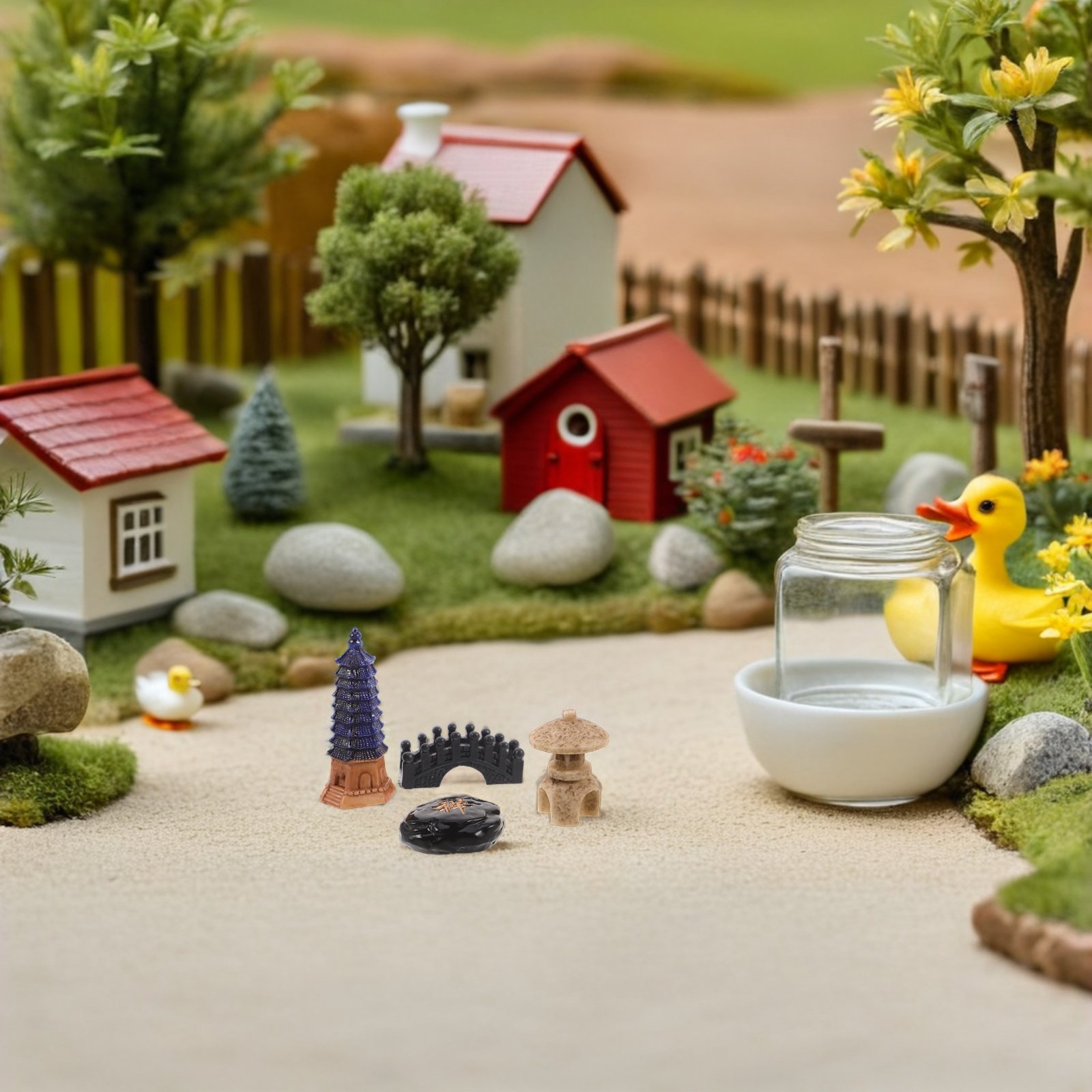 4Pcs Japanese Miniature Garden - Bonsai Zen Garden Set review and price
