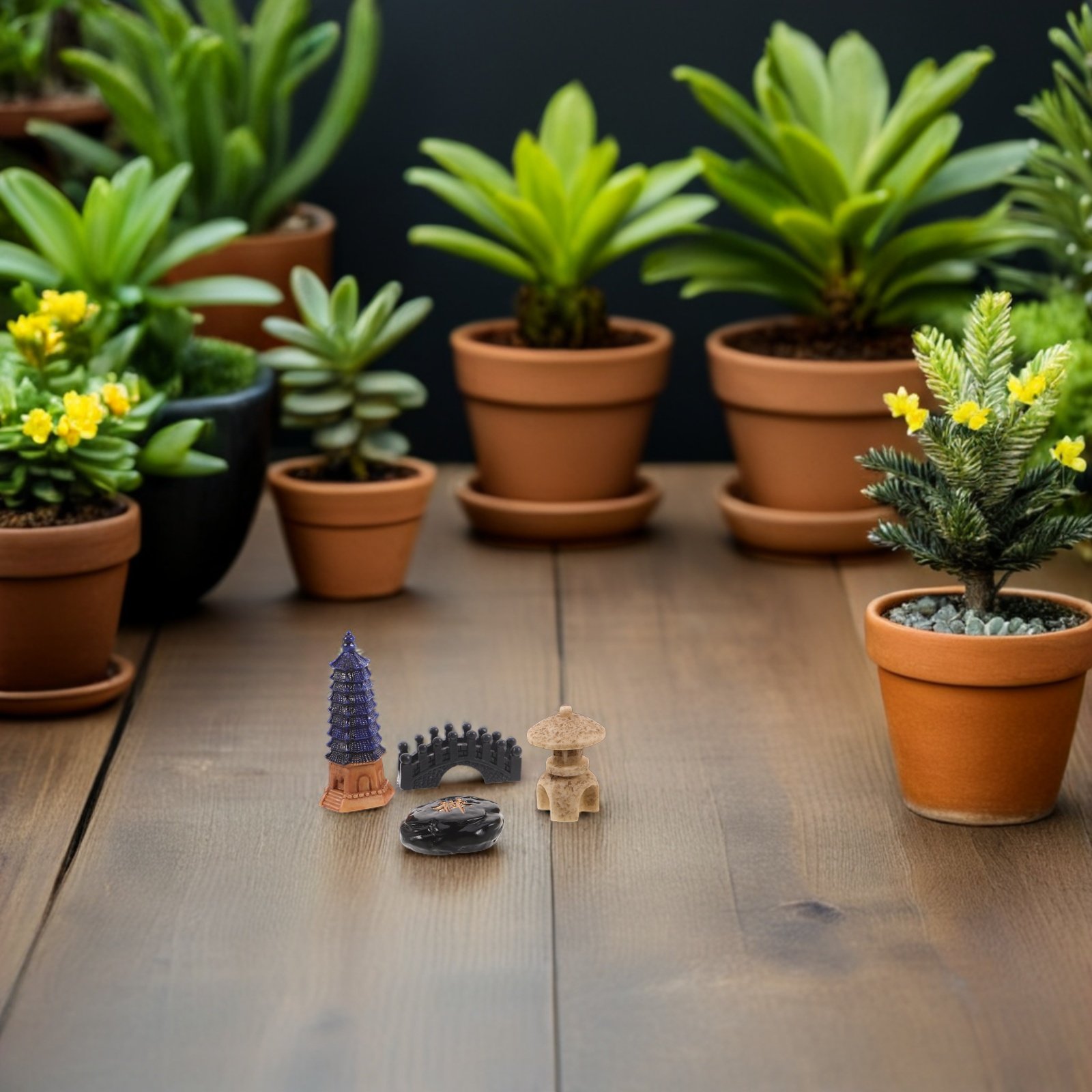 4Pcs Japanese Miniature Garden - Bonsai Zen Garden Set review and price