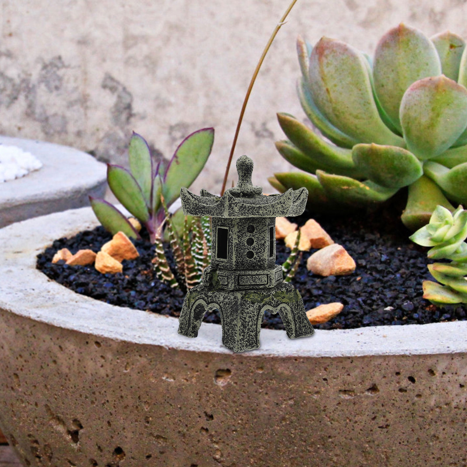 Realistic Resin Pagoda Garden  - Bonsai Garden Indoor review and price