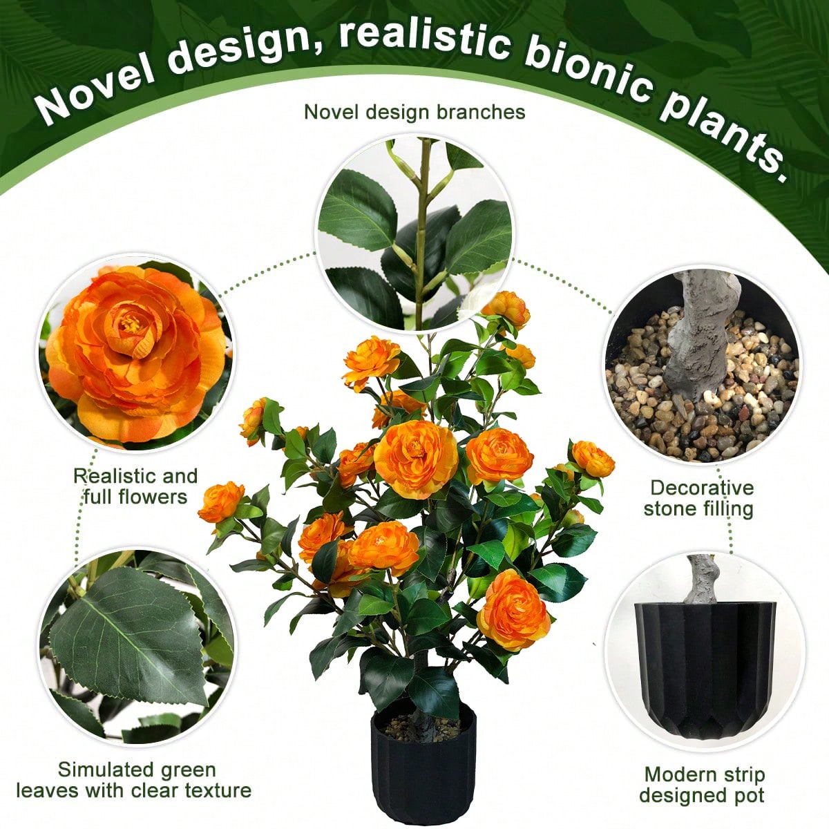 2 Pcs 3-Foot Artificial Camell - Bonsai Garden Indoor review and price