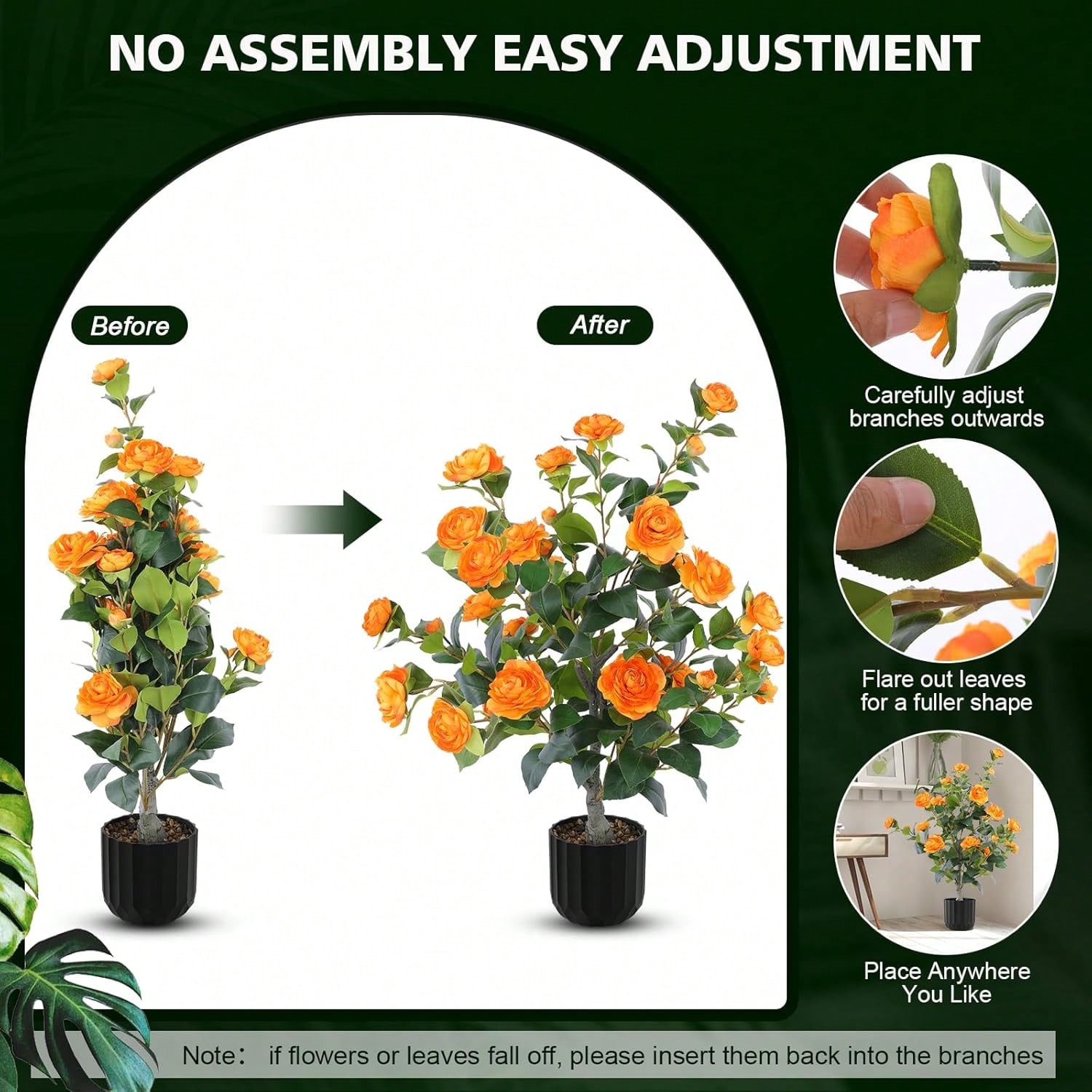 2 Pcs 3-Foot Artificial Camell - Bonsai Garden Indoor review and price